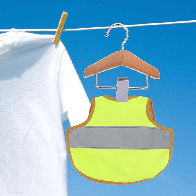ORFOFE Pet Clothes Hook Set 2-Pack Wooden Small Hangers for Dog and Cat Apparel Compact Closet Organizer Lightweight and Durable for Home and Pet Shop
