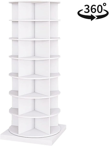 HomVent Rotating Shoe Rack, 7-Tier Spinning Shoe Rack Tower, Free Standing 360° Revolving Shoe Organizer Shoe Storage Shelf Can Hold Over 28 Pairs Shoes for Entryway Living Room