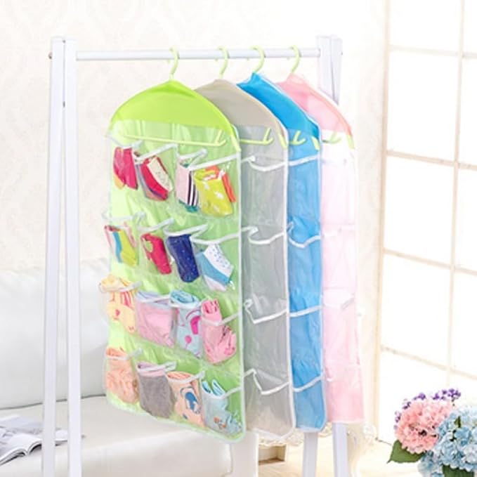 16 Pockets Hanging Bag for Shoes Accessories 75x41cm