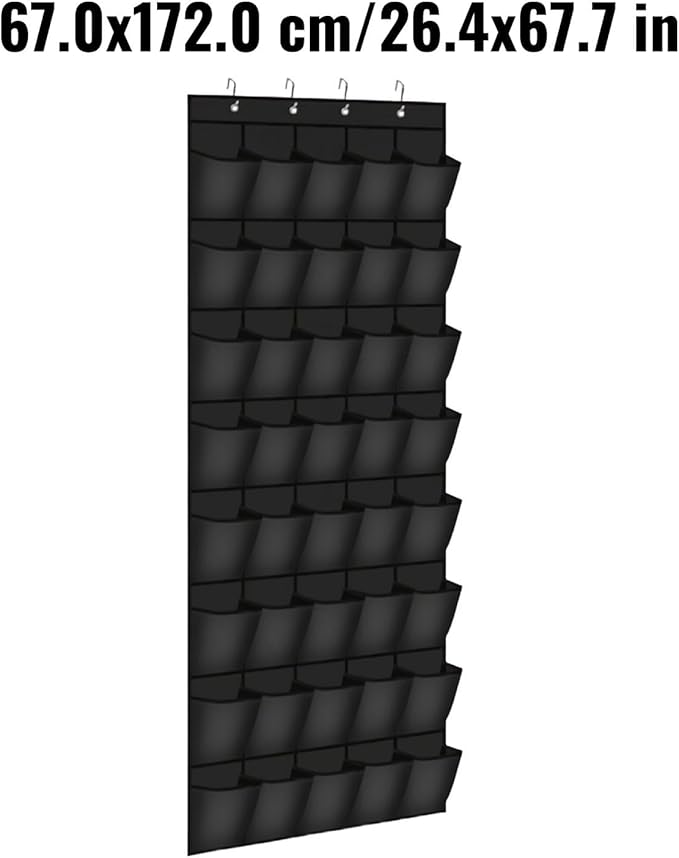 Over the Door Shoe Organizer for Bedroom Door with Multiple Pockets - Hanging Shoe Storage Bag Caddy