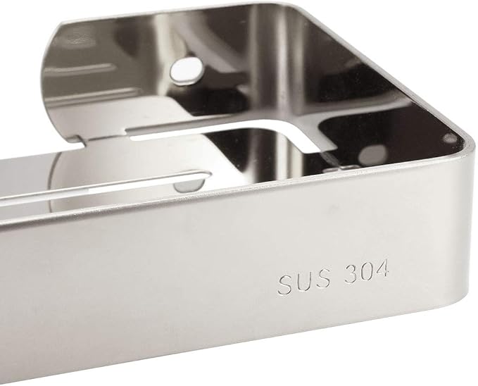 uxcell Soap Dish Holder Saver SUS304 Stainless Steel Wall Mounted Tray with Installation Kits Bright Silver for Shower Bathroom Tub and Kitchen Sink