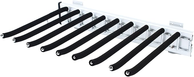 Heavy Duty Pull Out Sliding Trousers Pants Hanger 9 Scarf Tie Rack Closet Wardrobe Extendable Trousers Rack Jeans Rack Organizer
