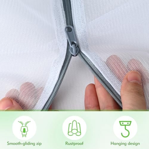 Mesh Laundry Bags for Delicates - 6 Pack Wash Bags for Bras, Lingerie, Socks & Baby Clothes - Fine Mesh Washing Machine Bags with Zipper, Reusable Garment Bags for Travel & College Dorm Essentials - Image 4