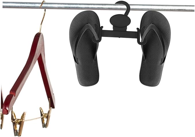 Holibanna 30pcs Plastic Slippers Display Hanger Closet Shoe Storage Hooks Hanging Shoe Organizer for Drying