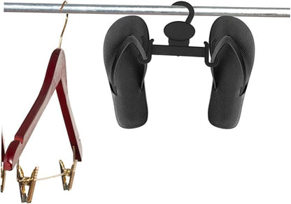 Holibanna 30pcs Plastic Slippers Display Hanger Closet Shoe Storage Hooks Hanging Shoe Organizer for Drying
