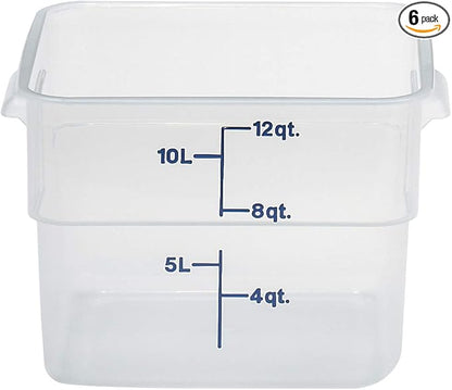 Cambro 12SFSPP190 12 qt Polypropylene Food Storage Container - CamSquare® Case of 6