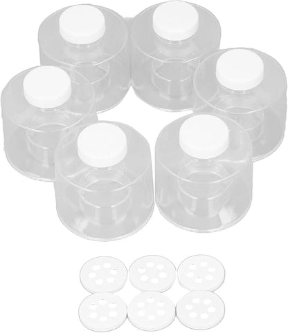 6 Pcs Stackable Tower Transparent Pot Seasoning Bottle Kitchen Storage