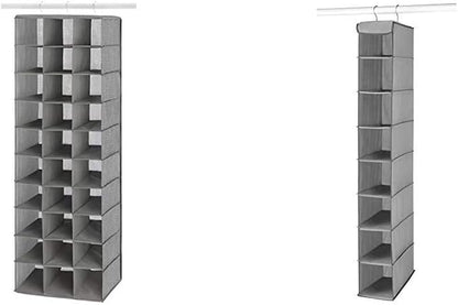 Whitmor Hanging Shoe Shelves Closet Organizer (30 Section) and (8 Section)