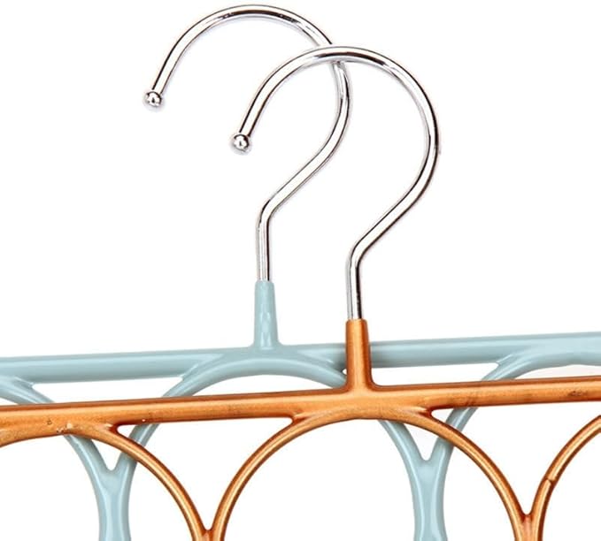 Unomor 1Pc Gold Scarf Tie Hanger Rack Slip Storage Organizer for Closet Space Saver for Ties and Scarves Multipurpose Clothes Hanger Wardrobe Display
