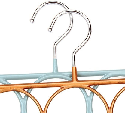 Unomor 1Pc Gold Scarf Tie Hanger Rack Slip Storage Organizer for Closet Space Saver for Ties and Scarves Multipurpose Clothes Hanger Wardrobe Display