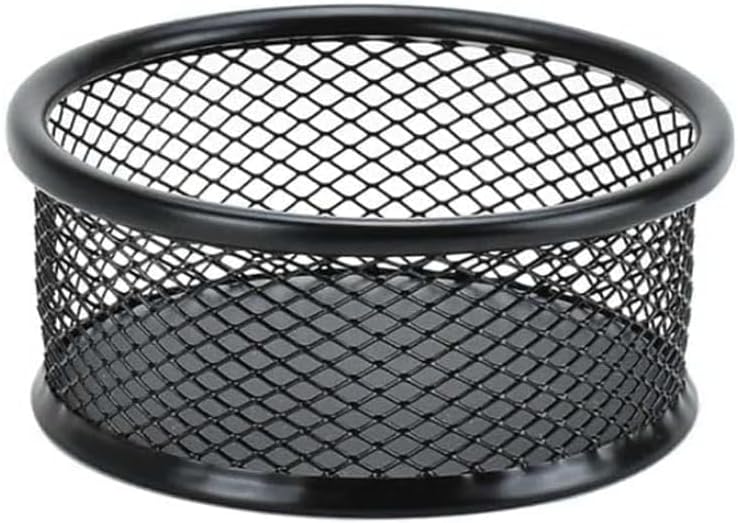 1Pc Black Metal Paper Clip Holder Mesh Paperclip Bowl Binder Clip Dispenser Desk Bobby Pin Container Organizer for Home Office Classroom School Desk Supplies Holders Dispensers by Unknown