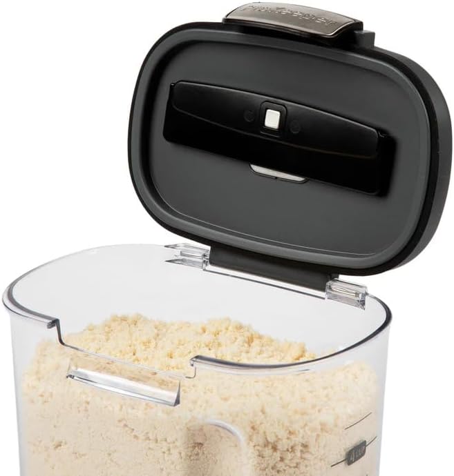 ProKeeper+ by Progressive International Clear Plastic Airtight Food Baker's Kitchen Storage Organization Container Canister Set with Magnetic Accessories (Specialty Flour 1.5-Quart)
