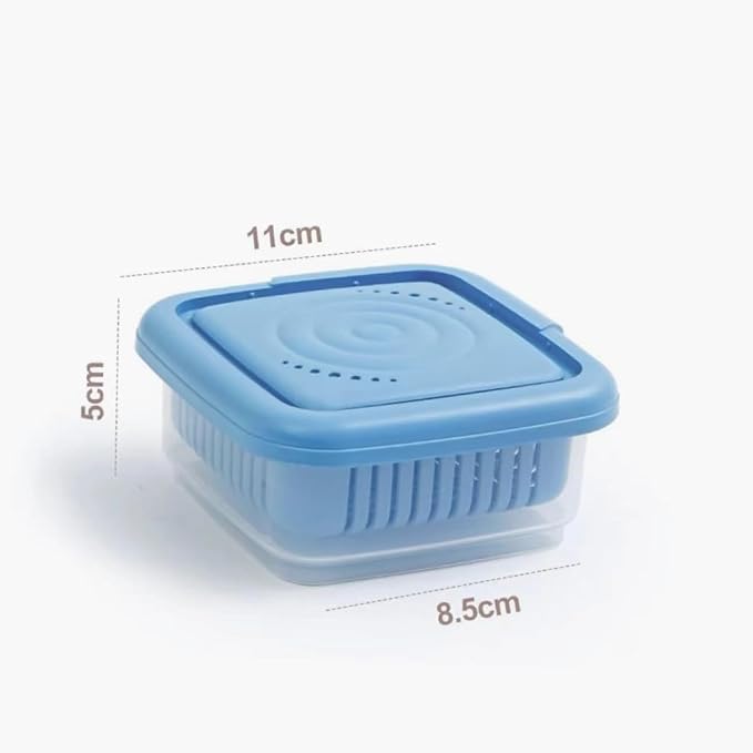 Soap Dish, Square Soap Travel Case with Drainage Layer, Leak-Proof Soap Container for Gym, Bathroom, Traveling, Camping, Soap Bar Shampoo Holder for Shower (Blue)
