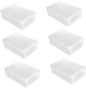 CHILDWEET 6pcs Shoe Storage Case Lids Plastic Shoe Boxes for Home Closet Office Dustproof