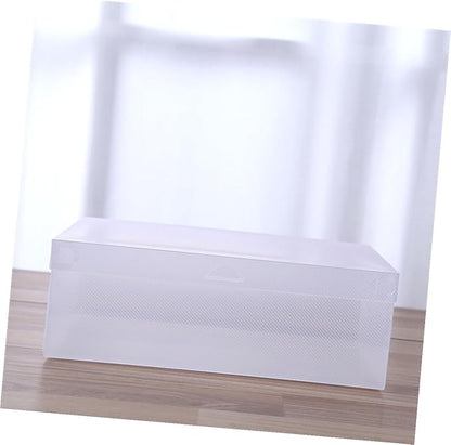 TOYANDONA 6PCS Transparent Shoe Boxes Plastic Stackable Storage Containers for Home and Shop Organization