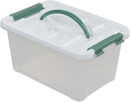 Pekky 6 Quart Storage Container Box with Handle and Latching Fresh Design, Small Toy Organizer Bin, 2-Packs