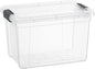 Superio Small Clear Storage Box with Lid, 8.75 Quart Plastic Container Bins for Organizing, Stackable Crates, BPA Free, Non Toxic, Odor Free, Organizers for Home, Office, School, and Dorm