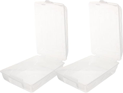 COHEALI 2PCS Thickened Large Transparent Shoe Box Stackable Plastic Storage Organizer with Anti-dust Design Suitable for Men and Women Shoes Space-saving White Storage Bins