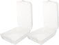 COHEALI 2PCS Thickened Large Transparent Shoe Box Stackable Plastic Storage Organizer with Anti-dust Design Suitable for Men and Women Shoes Space-saving White Storage Bins