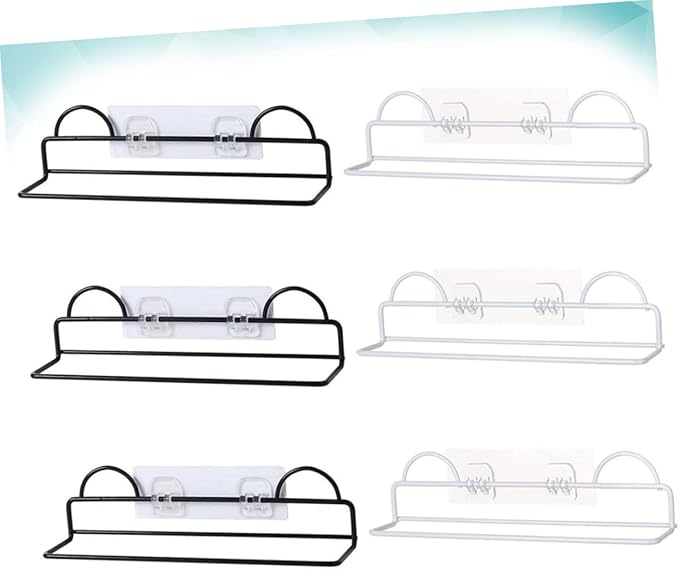 PRETYZOOM 6Pcs Wall Hanging Slipper Rack Holder Easy Install No Drilling Space Saving Shoes Organizer for Home for Tidy Bathrooms for Slippers Sandals