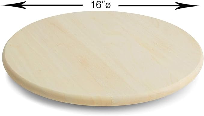 Woodard & Charles Round Lazy Susan Turntable with Stainless Steel Ball Bearing Mechanism (Whitewash) ★★Pack of 6★★