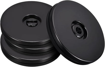 MECCANIXITY 3inch Rotating Swivel Stand with Steel Ball Bearings Lazy Susan Base Turntable for Kitchen Corner Cabinets, Black Pack of 4