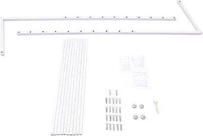 Scarf Display Stand, 10 Tier Metal Scarf Holder Organizer, Scarf Hanger Scarf Holder Scarf Organizer Belt Organizer Pants Rack Scarf Rack for Commercial Clothing Retail Store (White, 80cm)