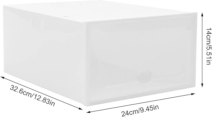 20 PCS Shoe Cabinet Clear Shoe Storage Boxes Stackable Storage Organizer Bins Shoe Organizer for Closet Boot Sneaker Space Saving (20Pcs White)