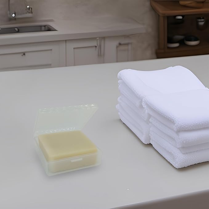 Bathroom Soap Dishes for Dr. Squatch Soap, Square Travel Soap Container with Lid, Portable Bar Soap Holder for Shower Soap Dish Box for Traveling Camping Outdoor Elimeta (2pack Clear)