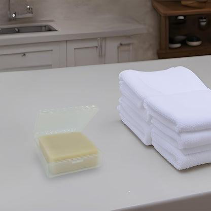 Bathroom Soap Dishes for Dr. Squatch Soap, Square Travel Soap Container with Lid, Portable Bar Soap Holder for Shower Soap Dish Box for Traveling Camping Outdoor Elimeta (2pack Clear)