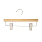 NAHANCO 21012RCHU Wooden Skirt/Pant Hangers - Flat - 12" Low Gloss Natural - Home Use (Pack of 25)