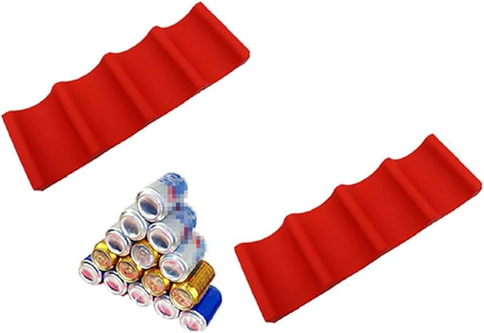 Ulalaza 2Pcs Bottle Stacking Mat Can Stacker Kitchen Cabinet and Fridge Storage Rack Wine Bottles Holder