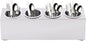 Flatware Organizers, Modern Minimalist Stainless Steel Utensil Holder, 4 Hole Cylinder Cutlery Organizer Caddy with Removable Inserts for Kitchen Counter Storage
