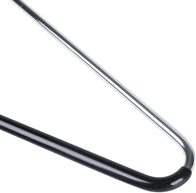 10 Metal Hangers Quality Heavy Duty Metal Coat Hangers with Non-Slip Rubber Coating for Pants (10)