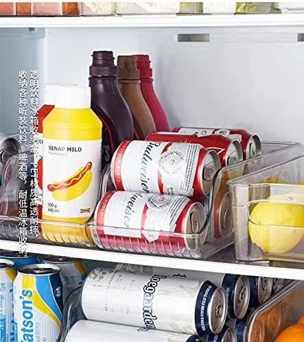 Xicennego Pop-Up Soda Can Dispenser Storage Organizer Bin (4pack) PET Can Holder Storage Beverage Canned Food Organizer For Kitchens Refrigerators Counters Freezers Shops Camping RVs