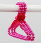 2Pcs Fashion Plastic Pearl Bow Clothes Clothing Hanger Hangers for Kids Children Pet Dog Faux Pearl Bow Clothes Hangers Plastic Pearl Beaded Bow Clothes Dress Coat Hanger