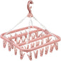 Hanger Socks Organizer with 32 Clips Clothes Drying Rack Closet Organizers and Storage Hangers Space Saving Multi-Function Clothes Hangers for Drying Towel, Bras, Sock,Lingerie, Small Clothes