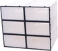 6pcs Shoe Storage Boxes Plastic Shoe Containers Closet Organizer Sturdy Folding Racks