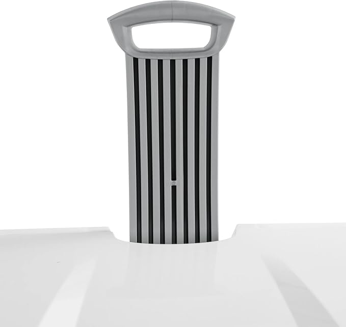 Plastic Laundry Hamper with Wheels and Handle - White Rolling Clothes Hamper Basket with Lid for Easy Transport and Storage