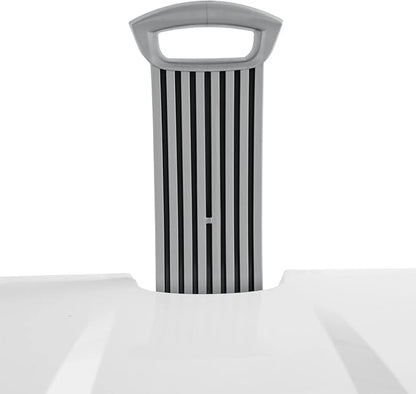 Plastic Laundry Hamper with Wheels and Handle - White Rolling Clothes Hamper Basket with Lid for Easy Transport and Storage