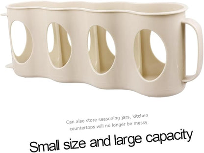 Unomor 4 Section Hand Pull Type can Organizer for Refrigerator Beverage can Storage Box Plastic Fridge Accessories Soda Organizer Kitchen Countertop Storage