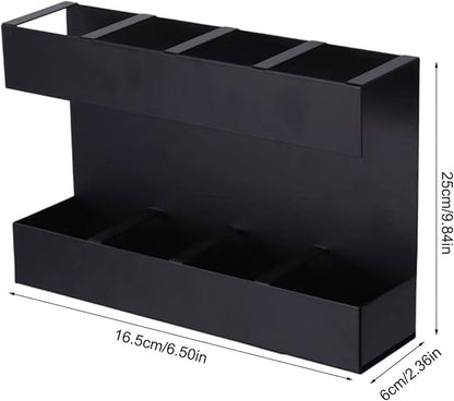 Wall Mounted Metal Straw Storage Organiser for Kitchen Restaurant Hotel Cabinet Door Space Saving Chopstick Dispenser