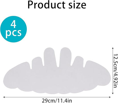 4pcs Hat Shaper Insert, Hat Sweat Liner to Keep Shape Reusable Baseball Cap Liner (White)