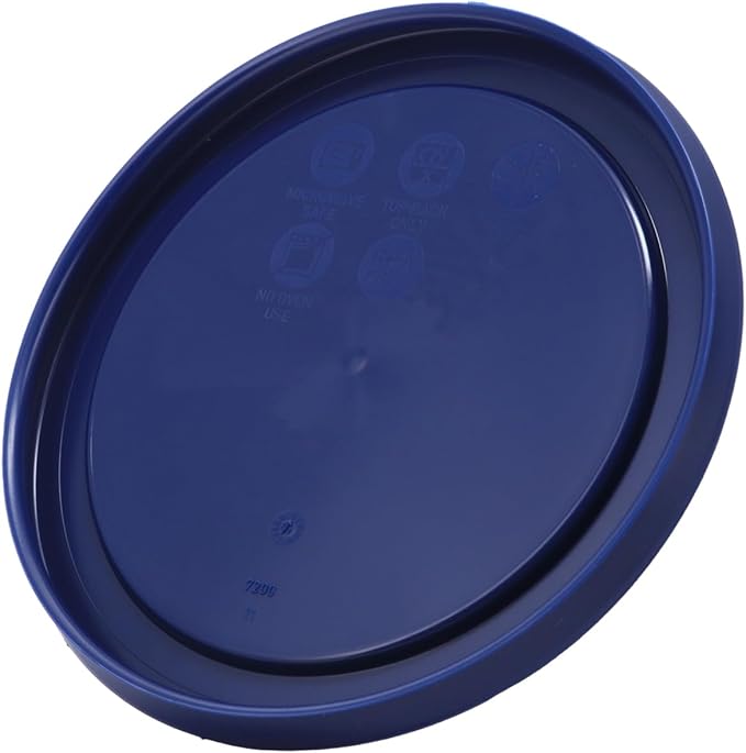 Pyrex 7200-PC 2 Cup Dark Blue Round Storage Lids - Original Genuine Pyrex Lids - 2 Pack