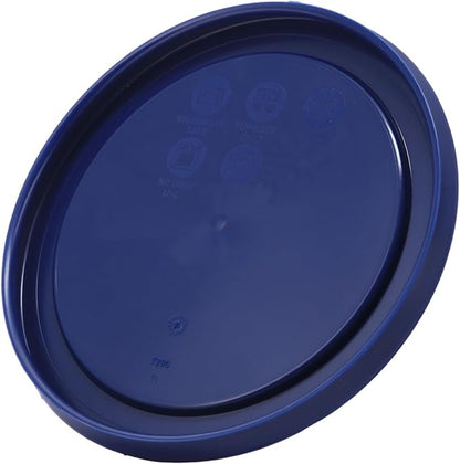 Pyrex 7200-PC 2 Cup Dark Blue Round Storage Lids - Original Genuine Pyrex Lids - 2 Pack