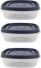 Bundle Food Storage Containers 3 Cup Food Storage Containers 7 Peice Set, Teal Easy Find Lids, 3 Containers, 3 Lids Chalk Pen And Chalk Labels