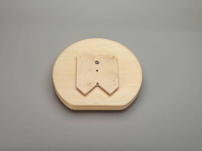 Lazy Daisy Banded Wood D-Shaped Lazy Susan for Corner Wall Cabinets w/Swivel Bearing