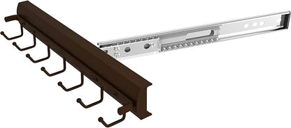 Rev-A-Shelf Sidelines CSWBRSL-14-BZ-1 14 Inch Premiere Swivel Belt and Tie Accessory Organization Rack Holder Hanger with 7 Hooks, Bronze