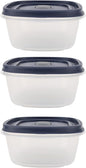 Bundle Food Storage Containers 5 Cup Food Storage Containers 7 Peice Set, Teal Easy Find Lids, 3 Containers, 3 Lids Chalk Pen And Chalk Labels