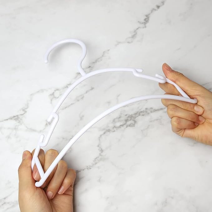 GoodtoU Baby Hangers 100 Pack, Plastic Infant & Toddler Clothes Hangers with Non-Slip Shoulder Notches, Space-Saving Nursery Closet Hangers for Newborn, White